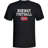 Norway Men's Football T-Shirt in Black | Size: Small