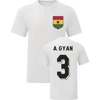 Ghana Men's Mens Asamoah Gyan National Hero Tee in White | Size: Medium