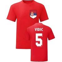 Serbia Men's Mens Nemanja Vidic National Hero Tee in Red | Size: Large