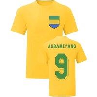 Gabon Men's Mens Pierre - Emerick Aubameyang National Hero Tee in Yellow | Size: Small