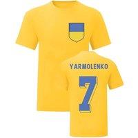 Ukraine Men's Mens Andriy Yarmolenko National Hero Tee in Yellow | Size: Medium