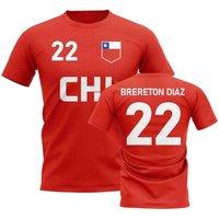 Chile Men's Mens Ben Brereton D&pound;Az Country Code Hero T-Shirt in Red | Size: Small