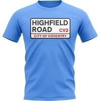 Coventry Men's Mens Highfield Road Street Sign in Light Blue