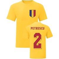 Romania Men's Mens Dan Petrescu National Hero Tee in Yellow | Size: Medium
