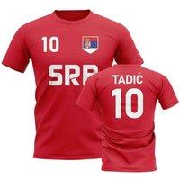 Serbia Men's Mens Dusan Tadic Country Code Hero T-Shirt in Red | Size: Small