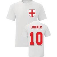 England Men's Mens Gary Lineker National Hero Tee in White | Size: 2XL