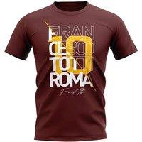 AS Roma Men's Mens Francesco Totti Roma Graphic Signature T-Shirt in Burgundy | Size: Medium