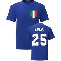 Italy Men's Mens Gianfranco Zola National Hero Tee'S in Blue | Size: 2XL