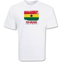 Ghana Men's Football T-Shirt in White | Size: 2XL