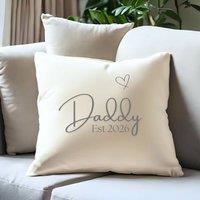Aye Do Gifts Men's Personalised Cushion for Dad - Add Your Own Message Gift in Cream | Size: 40 cm x 40 cm