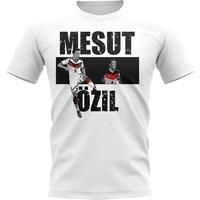Germany Men's Mesut Ozil Player Collage T-Shirt in White | Size: Small