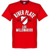 River Plate Men's Mens Established T-Shirt in Red | Size: 4XL