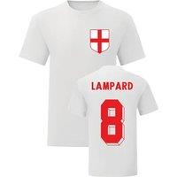 England Men's Mens Frank Lampard National Hero Tee in White | Size: Small