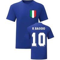 Italy Men's Mens Robert Baggio National Hero Tee'S in Blue | Size: XL