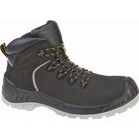 Grafters Men's Nubuck Safety Boots in Black | Size: 13