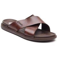 Base London Men's Drift Cross Strap Sandal in Brown | Size: 10