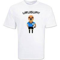 Uruguay Men's Mens Mascot Soccer T-Shirt in White | Size: Large
