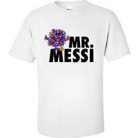 Argentina Men's Lionel Messi Mr Messi T-Shirt in White | Size: Small