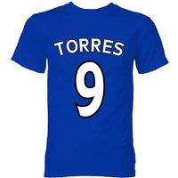 Chelsea Men's Fernando Torres Hero T-Shirt in Blue | Size: Medium