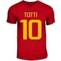 AS Roma Men's Mens Francesco Totti Roma Hero T-Shirt in Red | Size: XL