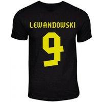 Borussia Dortmund Men's Robert Lewandowski Dortmund Away Hero T-Shirt in Black | Size: XL