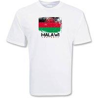 Malawi Men's Football T-Shirt in White | Size: Medium