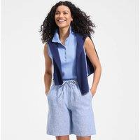 Lands' End Women's Sleeveless Polo Shirt in Supima Cotton in Pale Blue | Size: 14-16