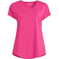 Lands' End Women's Cotton Modal Stretch Jersey T-shirt in Fuchsia | Size: 20
