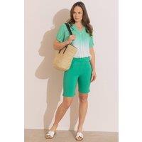 Klass. Women's Pull On Stretch Shorts in Green | Size: 18