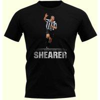 Newcastle United FC Women's Womens Alan Shearer Player T-Shirt in Black | Size: XS