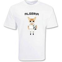 Algeria Women's Womens Mascot Soccer T-Shirt in White | Size: Small