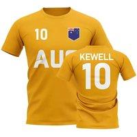 Australia Women's Womens Harry Kewell Country Code T-Shirt in Amber | Size: Small