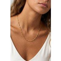 MUCHV Gold Women's Fine Bean Chain Necklace | Size: 40 cm