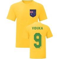 Australia Women's Womens Mark Viduka National Hero Tee in Yellow | Size: Small