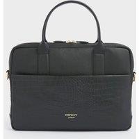 OSPREY LONDON Women's The Kellie Leather Laptop Bag in Black