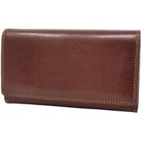 House of Leather Women's Womens Leather Long Purse Mary in Brown