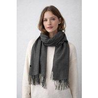 SVNX Women's Reversible Two-Tone Cashmere Blend Scarf With Tassels in Grey