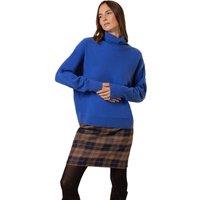 Celtic & Co Women's Lambswool Roll Neck Jumper in Cobalt | Size: XL
