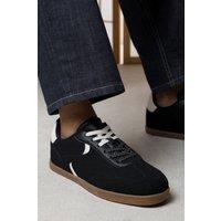 Where's That From Women's Anaiah Low Profile Side Panel Detailed Trainer in Black | Size: 4