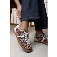 Where's That From Women's Ensley Low Profile Panel Detailed Trainer in Brown | Size: 5