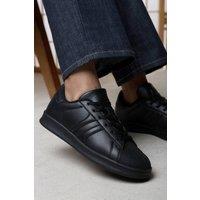 Where's That From Women's Yamileth Stripe Panel Detailed Trainer in Black | Size: 7