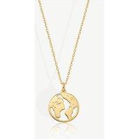 MUCHV 18k Gold Globe Pendant Necklace - Women's Travel Jewellery