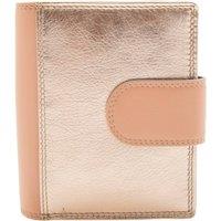 House of Leather Women's Womens Soft Leather Purse Medium Sized HOL808 in Rose Gold