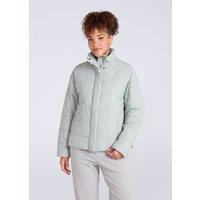 Animal Women's 'Nina' Lightweight Water Resistant Grid Quilt Padded Outdoor Jacket in Mint | Size: 20