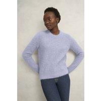 Hobbs London Women's Felicity Alpaca Blend Jumper in Baby Blue | Size: Medium