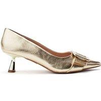 Moda In Pelle Women's 'Ghiselle' Porvair Court Shoes in Gold | Size: 6