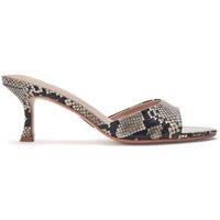 Moda In Pelle Women's 'Minka' Snake Print Heeled Sandals in Grey | Size: 6