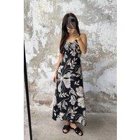 WOVCOR Women's Floral Printed Sleeveless Maxi Dress | Size: 12