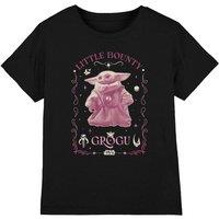 Star Wars - The Mandalorian The Mandalorian & Grogu Mystical Little Bounty Kids T-Shirt, Black | Size: 7-8 Years
