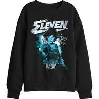 Stranger Things Tales From 85 Eleven Mono Kids Sweatshirt, Black | Size: 7-8 Years